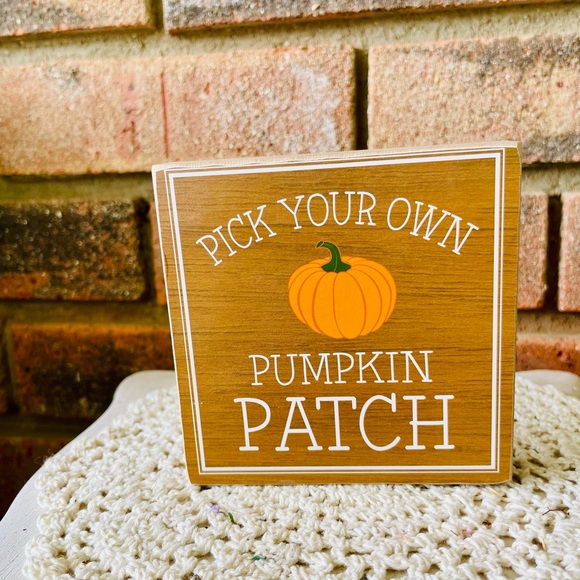 *Pick Your Own Pumpkin Patch Square Block 4” - Picture 4 of 12